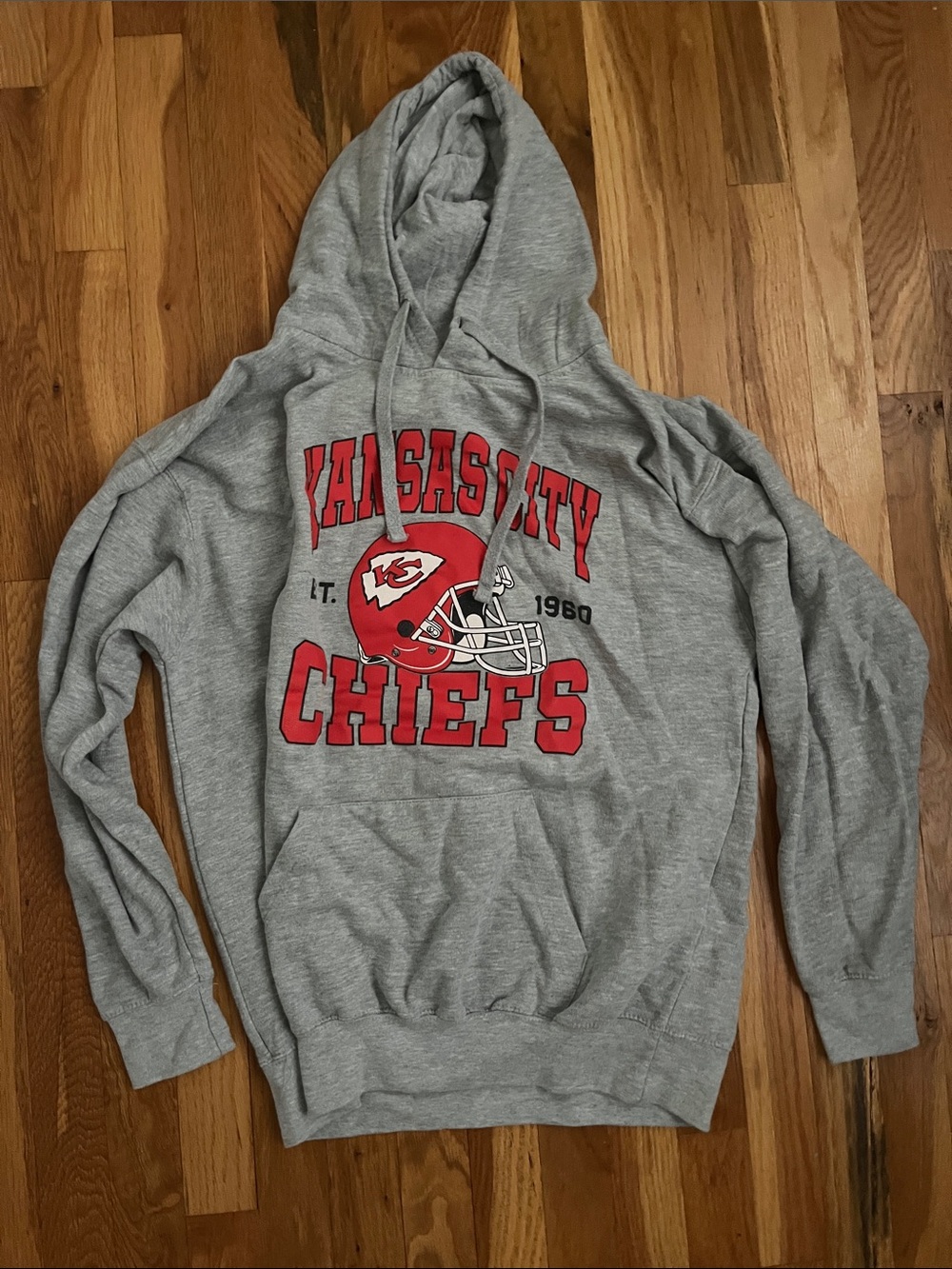 Kansas City Chiefs Grey Hoodie Sweatshirt - Men